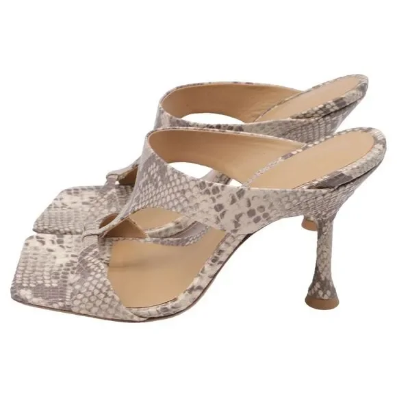 Reformation Aubree Cutout Sandals In Animal Print Leather - Picture 4 of 9